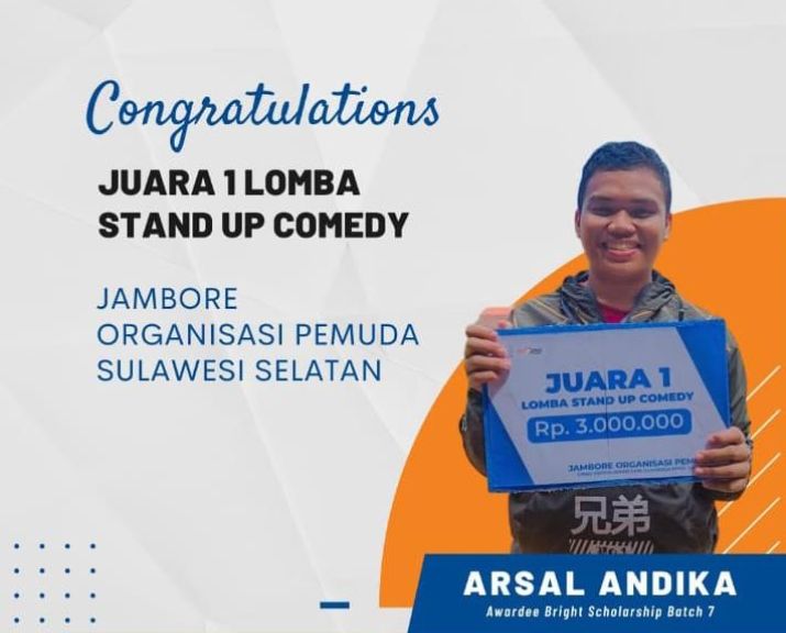 Mahasiswa Jurusan Ikom UIN Alauddin Raih Juara 1 Stand Up Comedy Jambore Organisasi Pemuda Sulsel