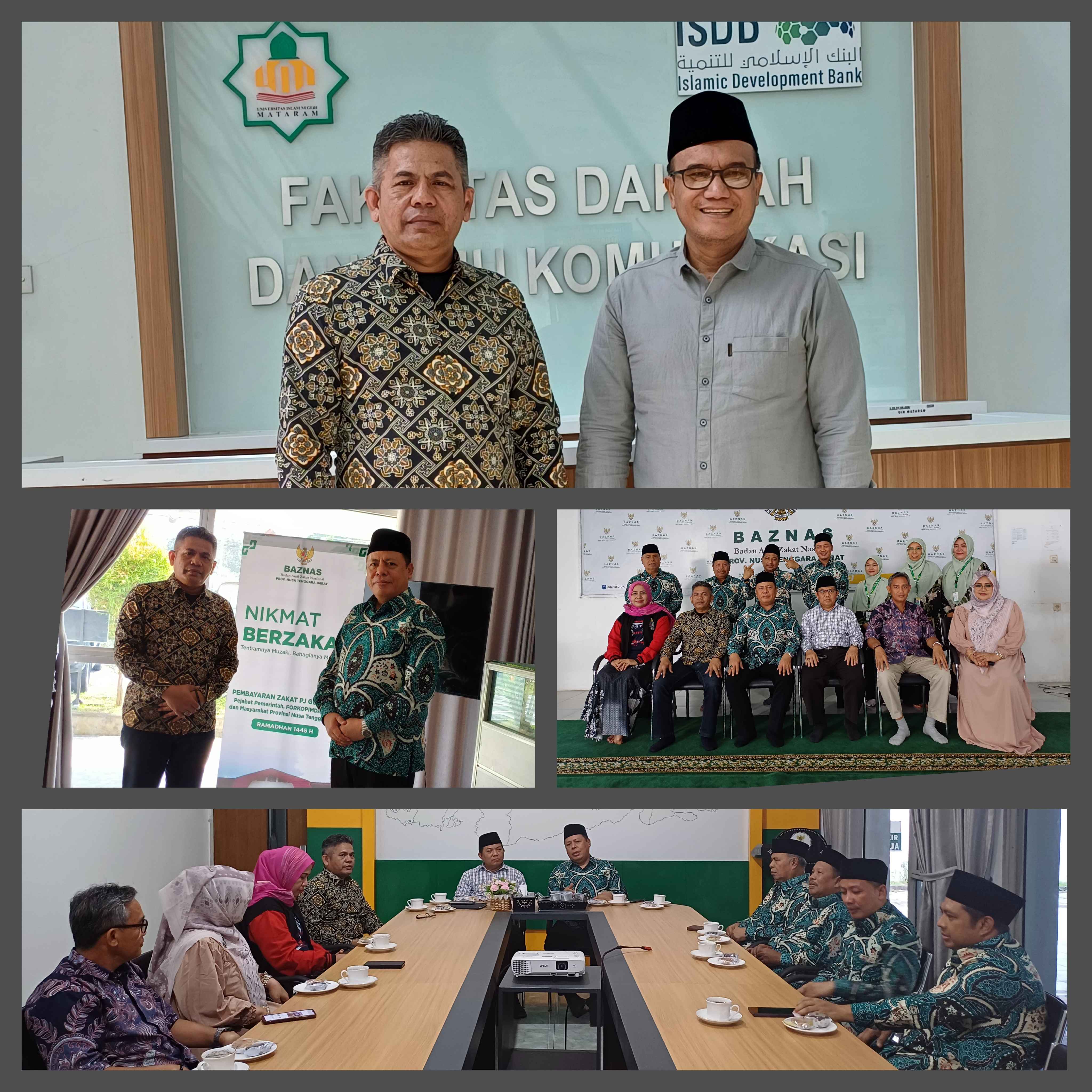 Dekan FDK, di Wakili Wadek III (Dr Syamsuddin AB S.Ag,.M.Pd) Melaksanakan MoU; FDK Mataram dan BAZNAS NTB.