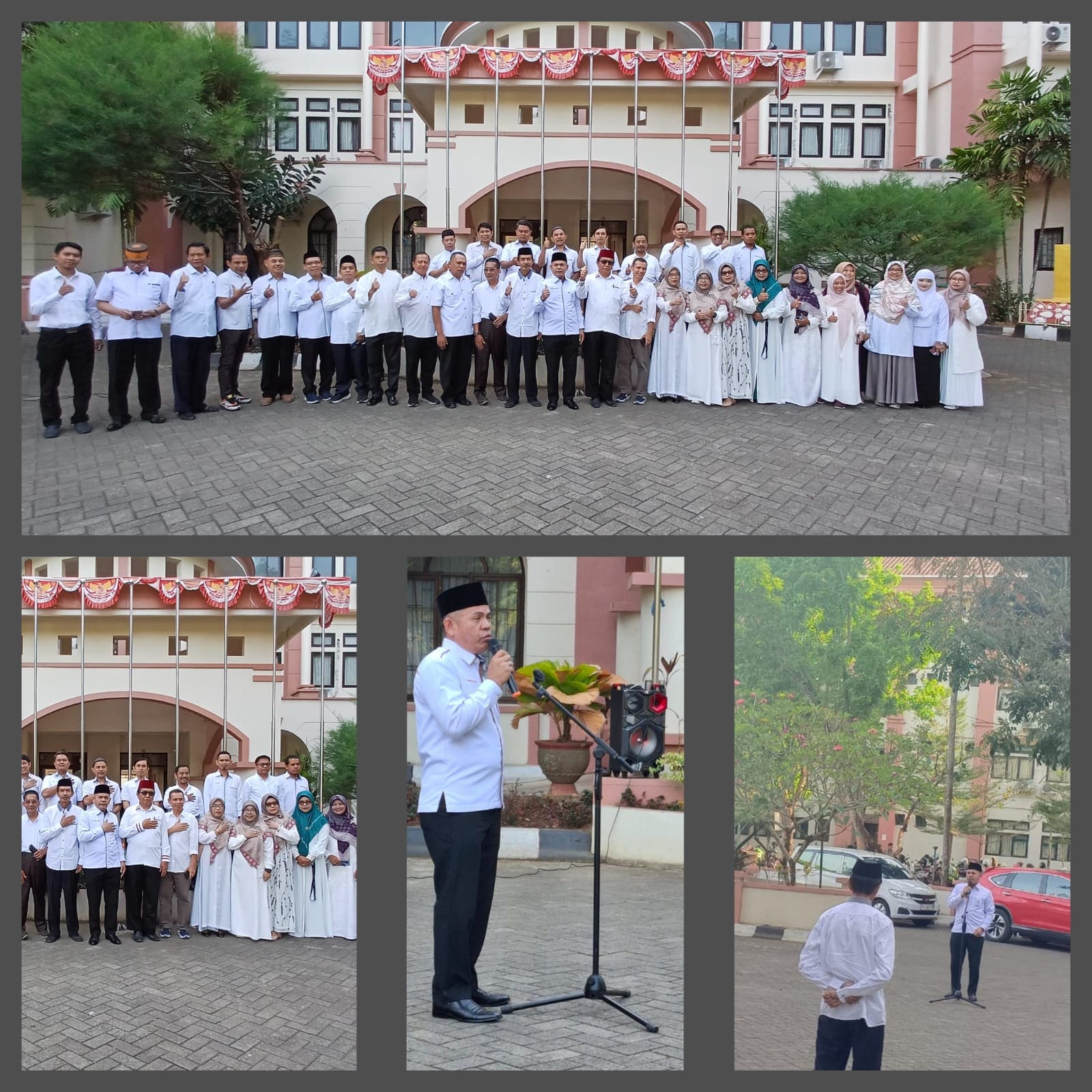 Wakil Dekan III Dr Syamsuddin AB,.S.Ag,.M.Pd Memimpin Apel Pagi FDK