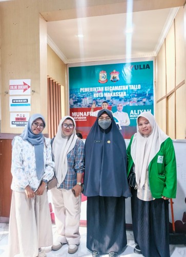 MAHASISWA ILMU KOMUNIKASI UIN ALAUDDIN MAKASSAR KUNJUNGI KANTOR KECAMATAN TALLO, PELAJARI PENERAPAN KEPROTOKOLAN